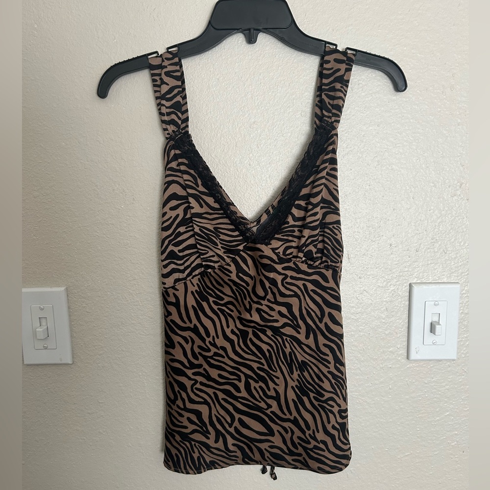 Brown Zebra Camisole Size S